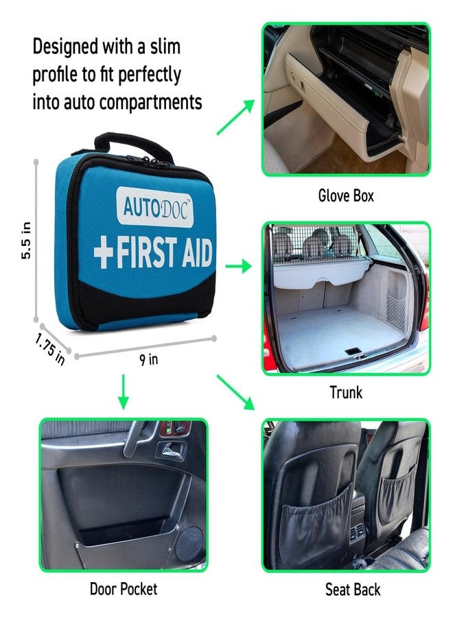BrightCare First Aid Kit for Car, Truck, or Fleet Vehicles – 100 Piece Auto Emergency Kit with Water Resistant Case, OSHA Compliant for Roadside Emergency, Compact Roadside Emergency Kit - Image 2